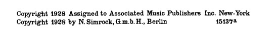 Copyright notice for 3 Lieder, op. 31